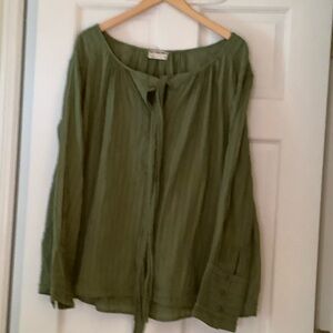We The Free Forest Green Blouse